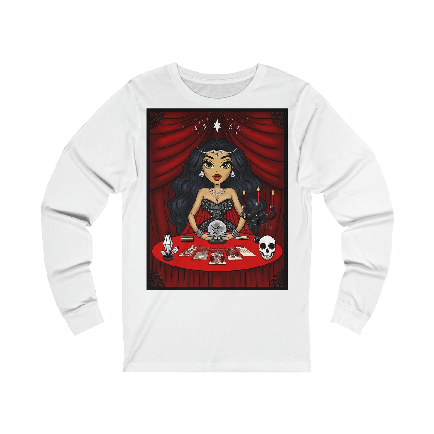 Tarot Fortune Teller Doll Long Sleeve T-shirt