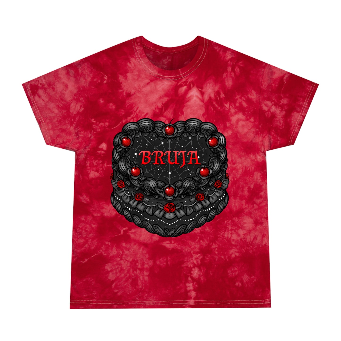 Bruja Red Tie-Dye Vintage Heart Cake T-shirt ❤️ 🎂