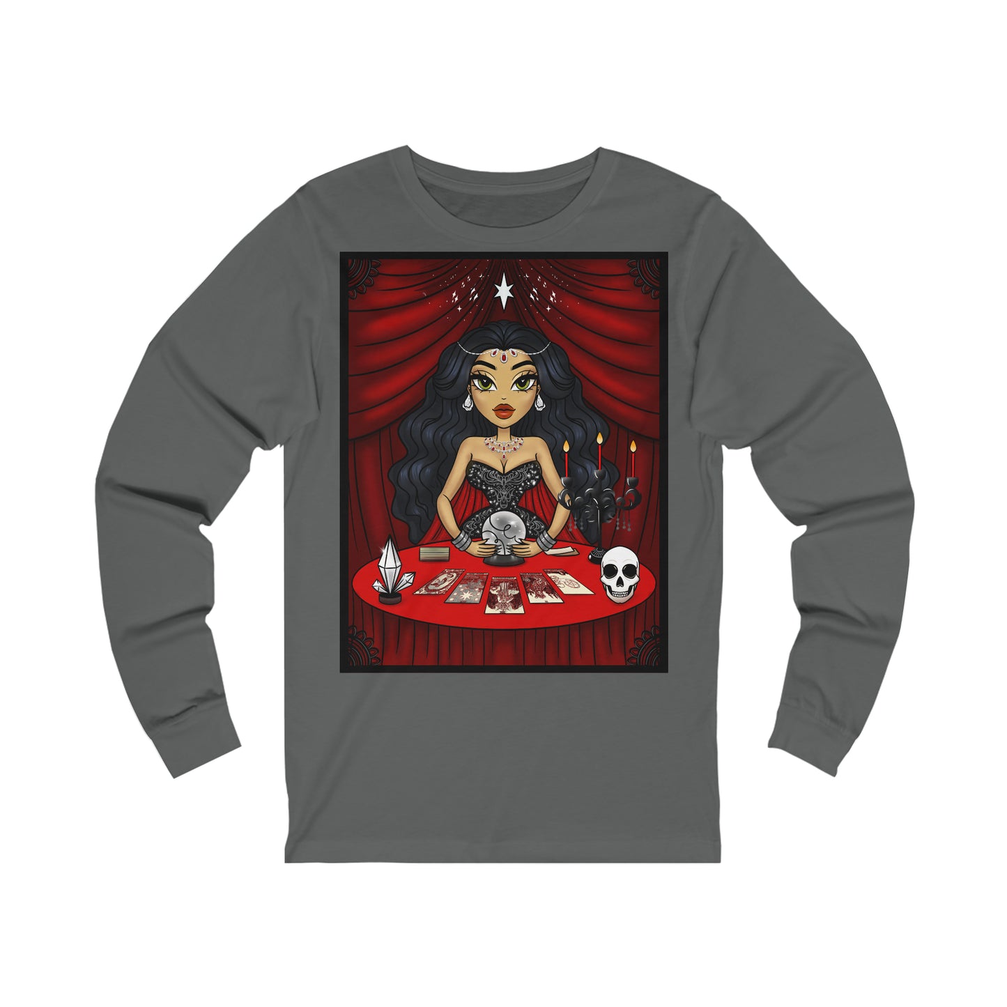 Tarot Fortune Teller Doll Long Sleeve T-shirt