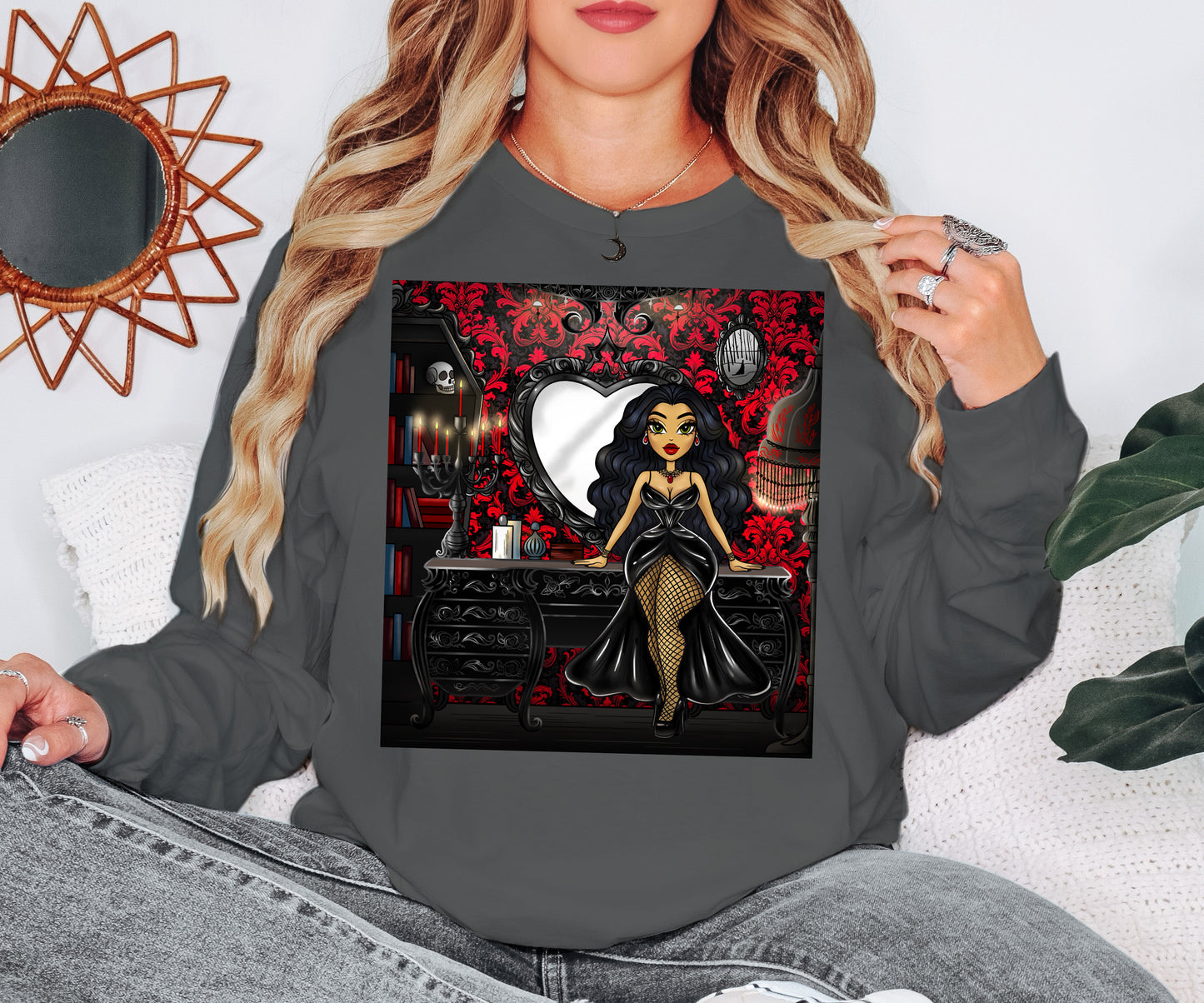 Vampire Gothic Vanity Doll Long Sleeve T-shirt🦇