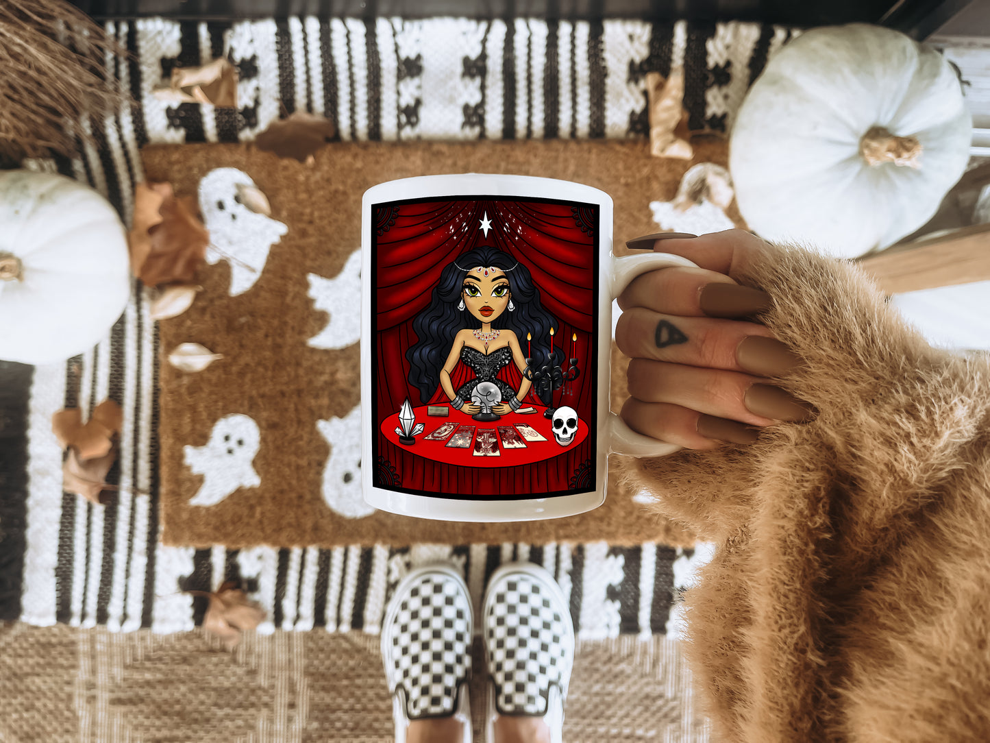 Tarot Reader White 11oz Glossy Mug 🔮