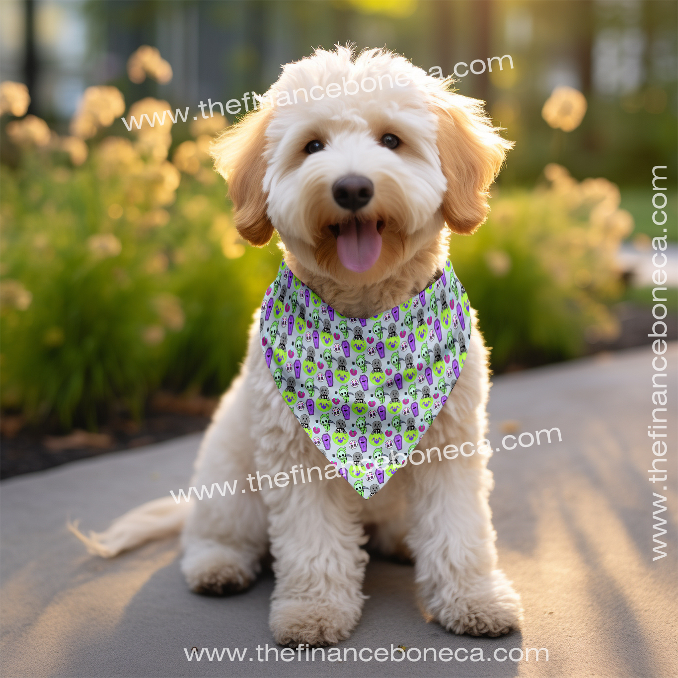 Set of 4 Australian Labradoodle Dog bandana Mockups 🐶🐾 📷