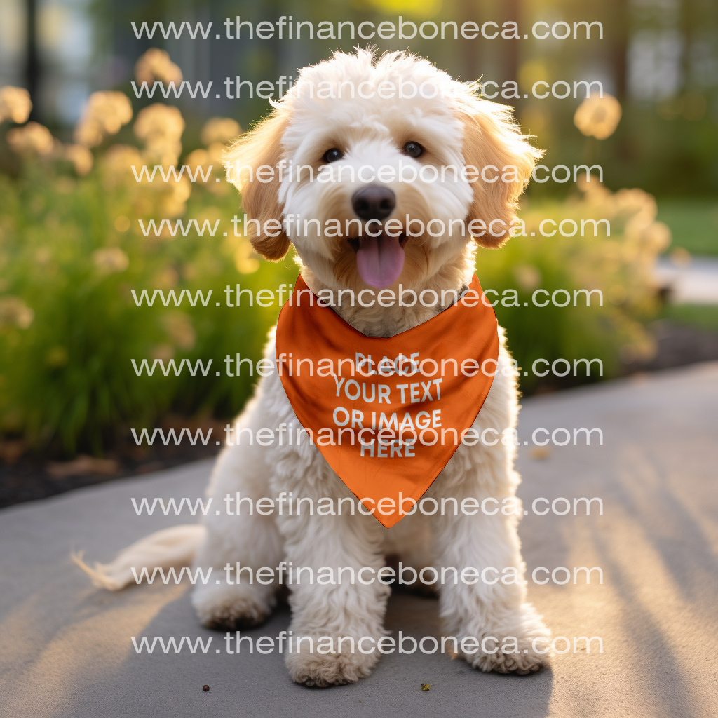 Set of 4 Australian Labradoodle Dog bandana Mockups 🐶🐾 📷