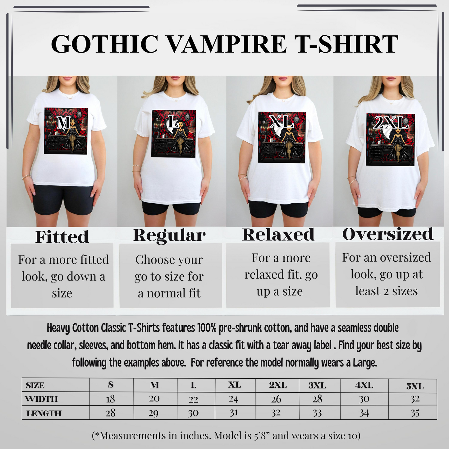 Vampira Unisex Gothic Vanity Doll T-shirt 🦇 🖤