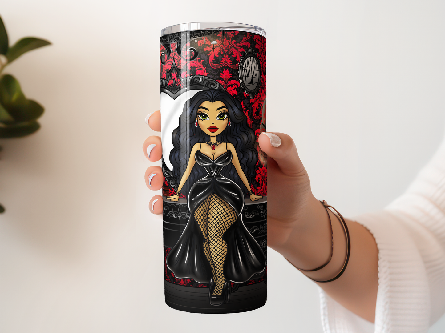 Vanity Doll Gothic Vampire Doll Tumbler 20oz Skinny tumbler 🖤