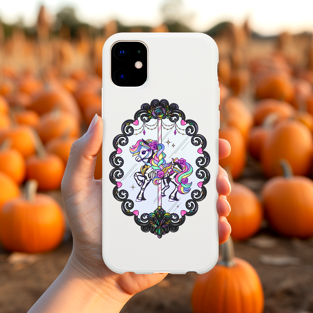 Carousel Horse Haunted Vintage Frame iPhone Phone case 🎪🎠🎡