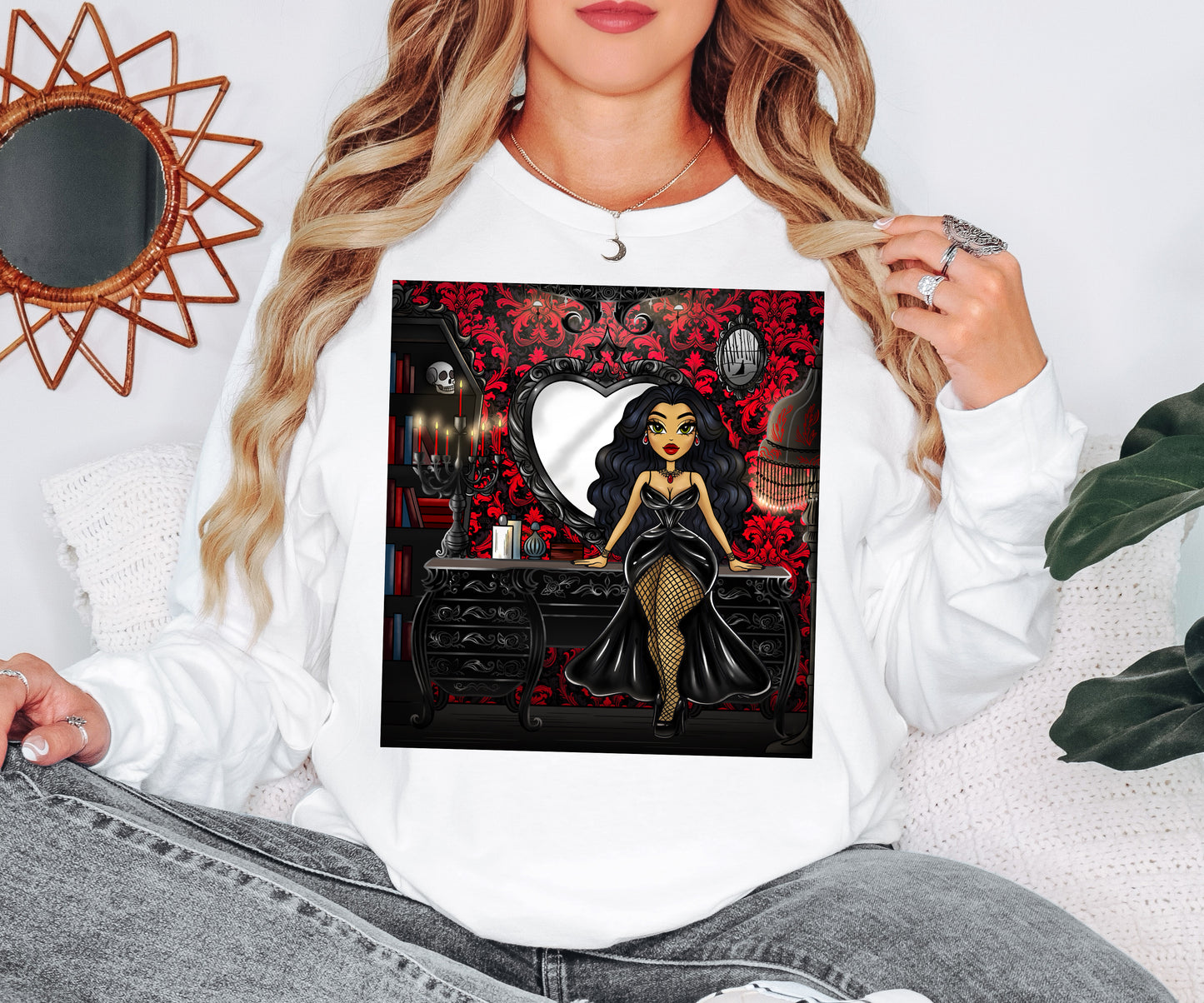 Vampire Gothic Vanity Doll Long Sleeve T-shirt🦇