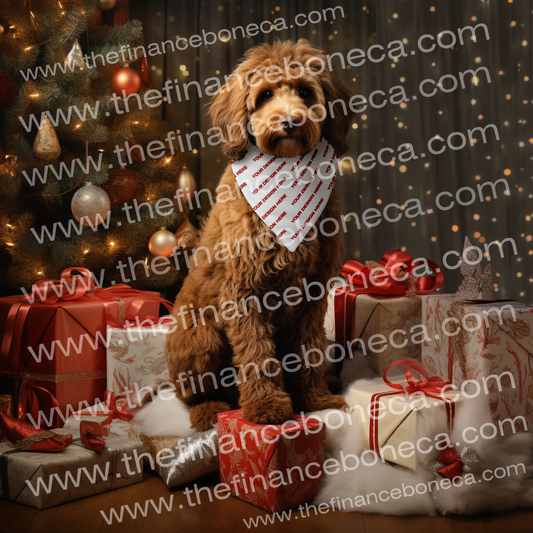 Christmas Australian Labradoodle Bandana Mockups Set Of 3 Digital File PSD Mockups 🎄🎅