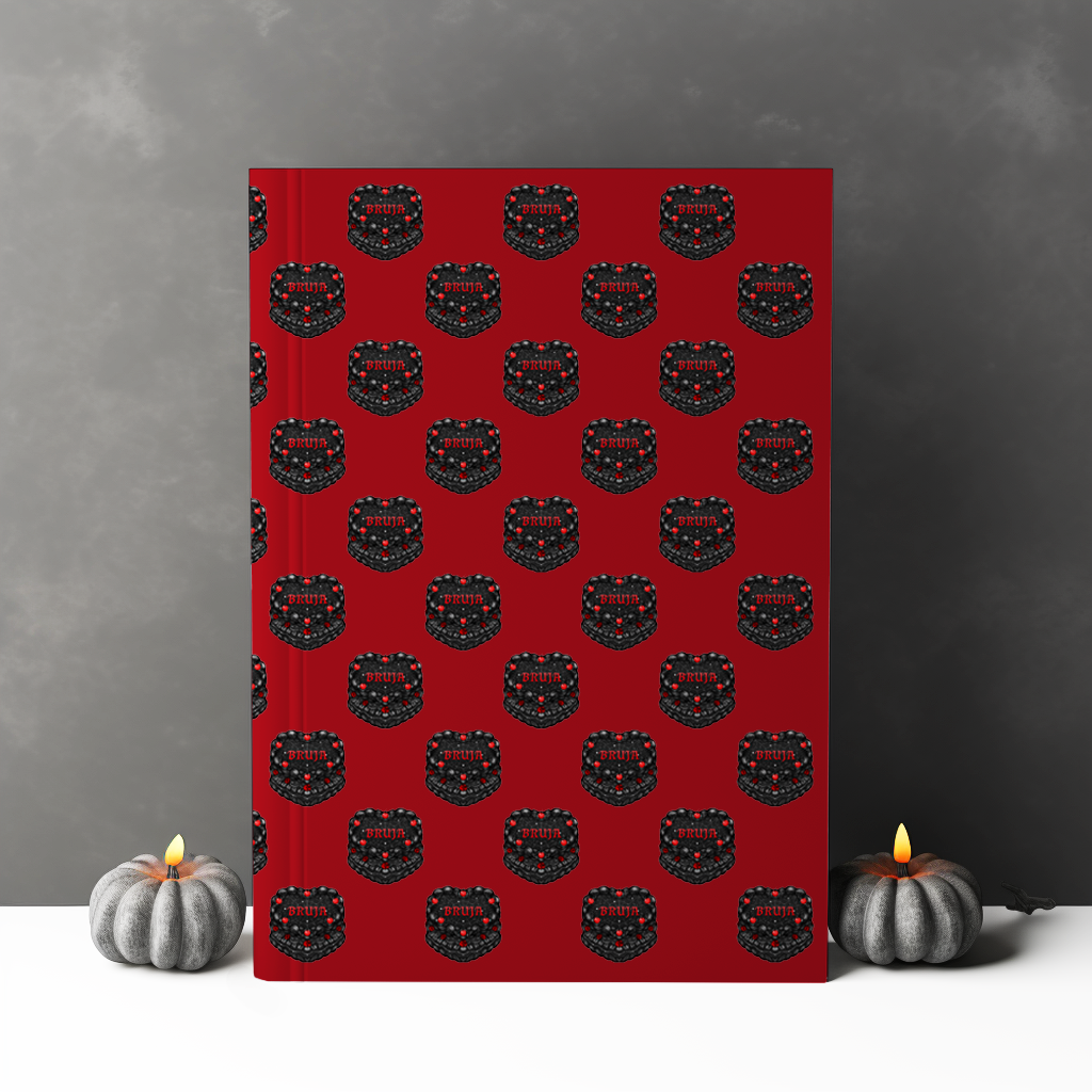 Bruja Vintage Heart Cake Pattern A4 Hardcover Notebook 🔮