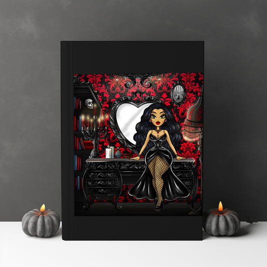 Vampira Gothic Vanity Vampire A4 Hard Puffy Cover Notebook🍷 🌃🏰